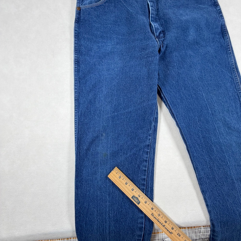 Wrangler Cowboy Cut Jeans Mens 34x38 Blue Straight Leg Made in USA 90s‎ Vintage - Picture 8 of 15